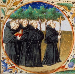 Szene des klösterlichen Lebens (Detail)