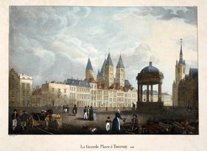 Der Große Platz in Tournay, 1816, ca. 1895 von Belgian School