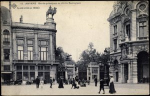 Haupteingang zum Zoo von Antwerpen, ca. 1911