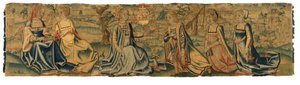 Wandteppich, Die Prinzessin und ihr Freier, möglicherweise aus Brüssel (Wolle & Seide)