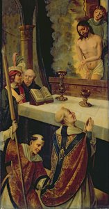 Die Messe des Heiligen Gregor von Belgian School