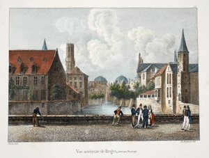 Innenansicht von Brügge, ca. 1895