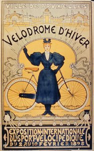 Winter-Radrennbahn, Internationale Ausstellung für Velocipede-Sportarten Brüssel, 2.-10. Februar 1895