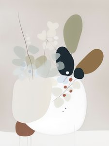 Sanfte abstrakte Botanicals