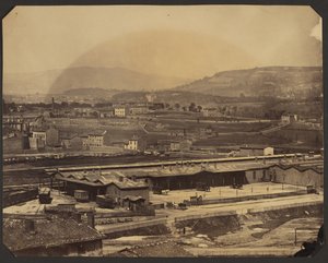 Blick auf St. Etienne nach Osten zum Bahnhof
