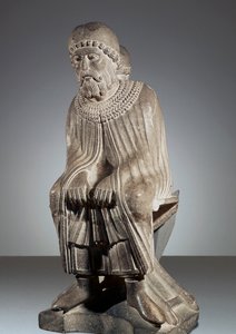 Januar, Statue aus dem Zyklus der Monate, Baptisterium von Parma von Benedetto Antelami