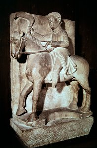 Bauer auf einem Pferd