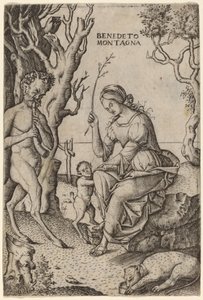 Satyrfamilie von Benedetto Montagna