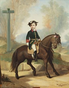 Reiterporträt von Louis-Napoléon Bonaparte, 1856-1879, Prinz Imperial, 1861 von Benedict Masson