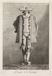 Maskerade à la Grecque: Schäfer à la Grecque, Platte 5, 1771 von Benigno Bossi