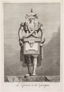 Maskerade à la Grecque: Der griechische Ehemann, Platte 7, 1771 von Benigno Bossi