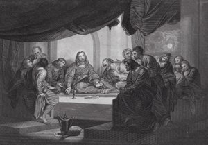 Das letzte Abendmahl (Gravur) von Benjamin (after) West