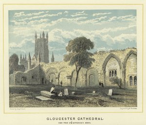 Kathedrale von Gloucester, Blick von der Abtei St. Catherine