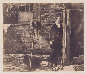 Walter Chamberlain versteckt sich hinter der Bredicot-Pumpe, Mitte der 1850er Jahre von Benjamin Brecknell Turner