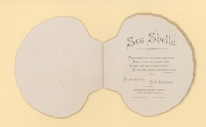 Illustration für ein Heft mit dem Titel Meeresmuscheln (Farblithographie)