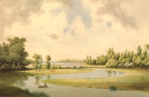 West River, New Haven, Connecticut, ca. 1854-60 von Benjamin H. Coe