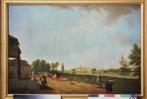Ansicht des Kamenny-Palastes (Steininsel) in Sankt Petersburg von Benjamin Patersson