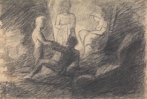 Studie von Figuren in einer Höhle von Benjamin Robert Haydon