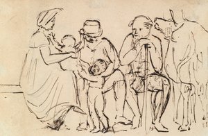 Studie von sitzenden Figuren von Benjamin Robert Haydon
