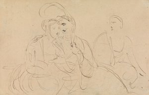 Studie von Frauen im Gespräch von Benjamin Robert Haydon