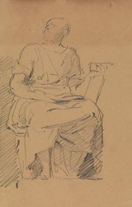 Studie einer sitzenden Figur