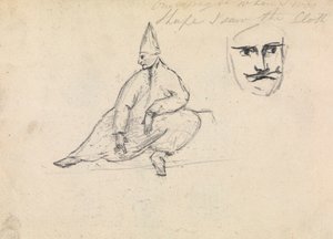 Studie eines sitzenden Mannes mit spitzem Hut von Benjamin Robert Haydon