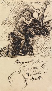 Studie einer sitzenden Figur von Benjamin Robert Haydon