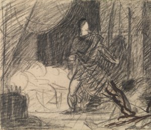 Der Mord an Duncan - Macbeth mit der Leiche (und Lady Macbeth nähert sich)
