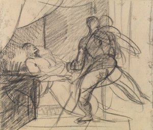 Der Mord an Duncan - Macbeth mit der Leiche (und Lady Macbeth nähert sich)