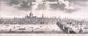 Panoramablick auf London, 1710