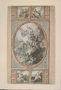 Entwurf für die Deckendekoration der Königlichen Kapelle, Windsor Castle (recto), ca. 1779