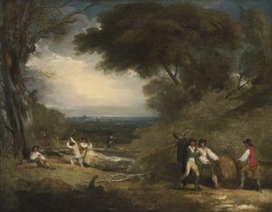 Holzfäller im Windsor Park von Benjamin West