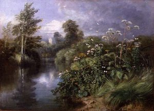 Die Ufer des Flusses von Benjamin Williams Leader