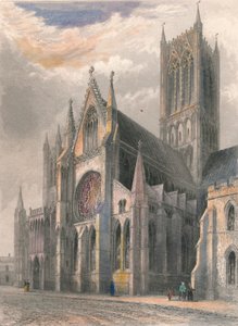 Lincoln Cathedral - Blick auf das südliche Querschiff und den zentralen Turm, 1836