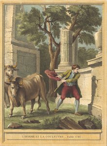 Der Mann und die Schlange, veröffentlicht 1759 von Benoit Louis Prevost