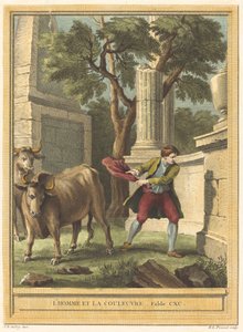 Der Mann und die Schlange von Benoît Louis Prévost after Jean Baptiste Oudry