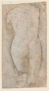 Skizze einer klassischen Skulptur des Venus Pudica Typs von Benozzo Gozzoli
