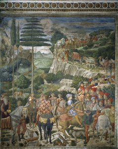 Zug der Heiligen Drei Könige mit Julien de Medici und Joseph II., Patriarch von Konstantinopel von Benozzo di Lese di Sandro Gozzoli
