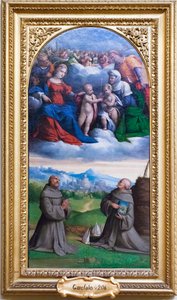 Heilige Familie und Heilige von Benvenuto Tisi da Garofalo