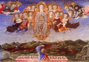 Predella der Himmelfahrt der Jungfrau, Detail von Benvenuto di Giovanni