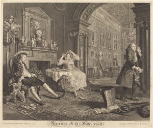 Heirat à la Mode: pl. 2 von Bernard Baron after William Hogarth