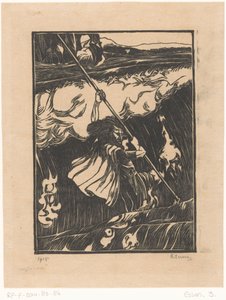 Cuchulainn kämpft gegen die Brandung von Bernard Essers (signed by artist)