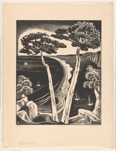 Kiefern (Bretonische Bucht bei Ebbe) von Bernard Essers (signed by artist)