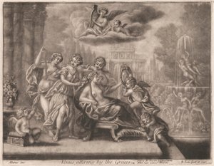 Venus wird von den Grazien gekleidet