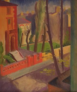 Baumgesäumte Straße von Bernard Meninsky
