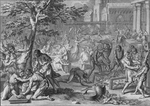 Festmahl zu Ehren der Sonne, am Tag des großen Ramy, 1723