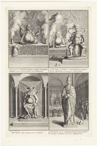 Vier chinesische Götter, 1728 von Bernard Picart