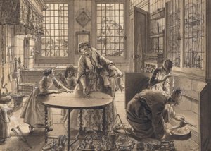 Die Reinigung des Hauses für das jüdische Passahfest von Bernard Picart