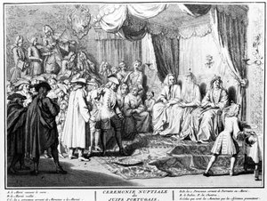 Hochzeitszeremonie portugiesischer Juden in Amsterdam, 1723