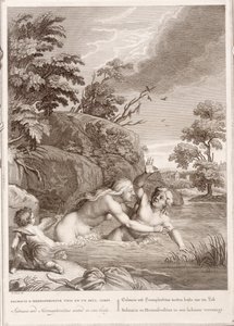 Salmacis und Hermaphroditus vereint in einem Körper, 1731 von Bernard Picart